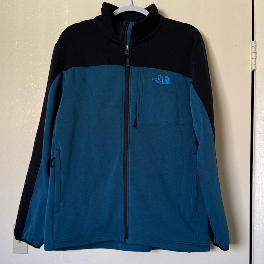 The North Face Blue and Black Zip-Up Jacket